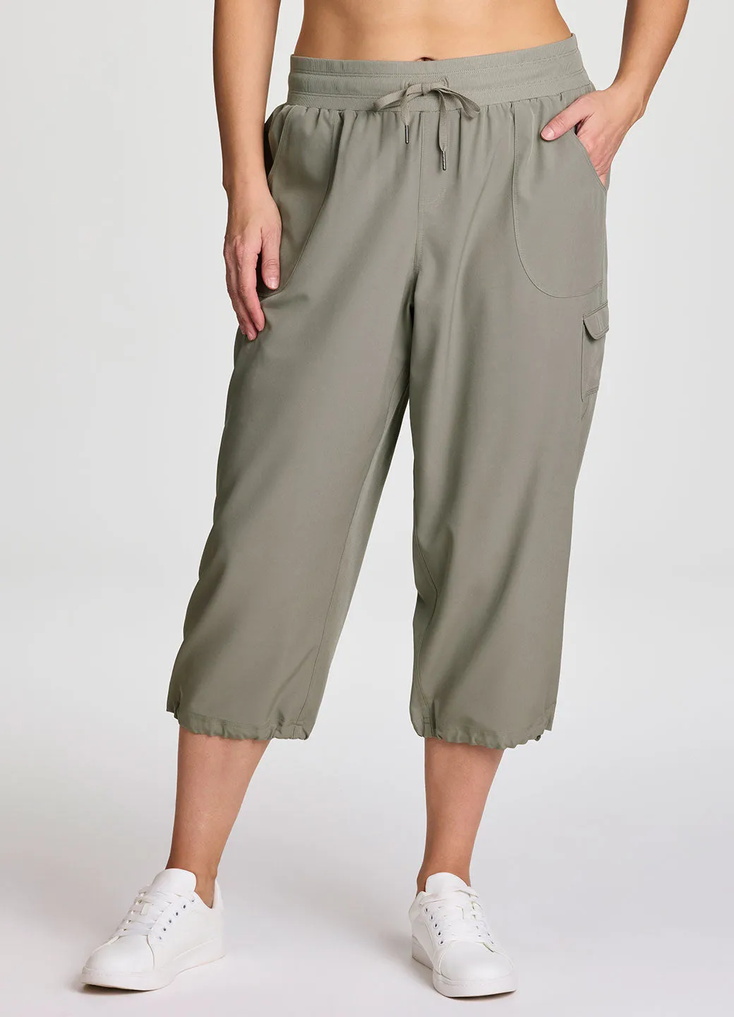 Plus Prime Anywhere Cargo Capri Side zipper