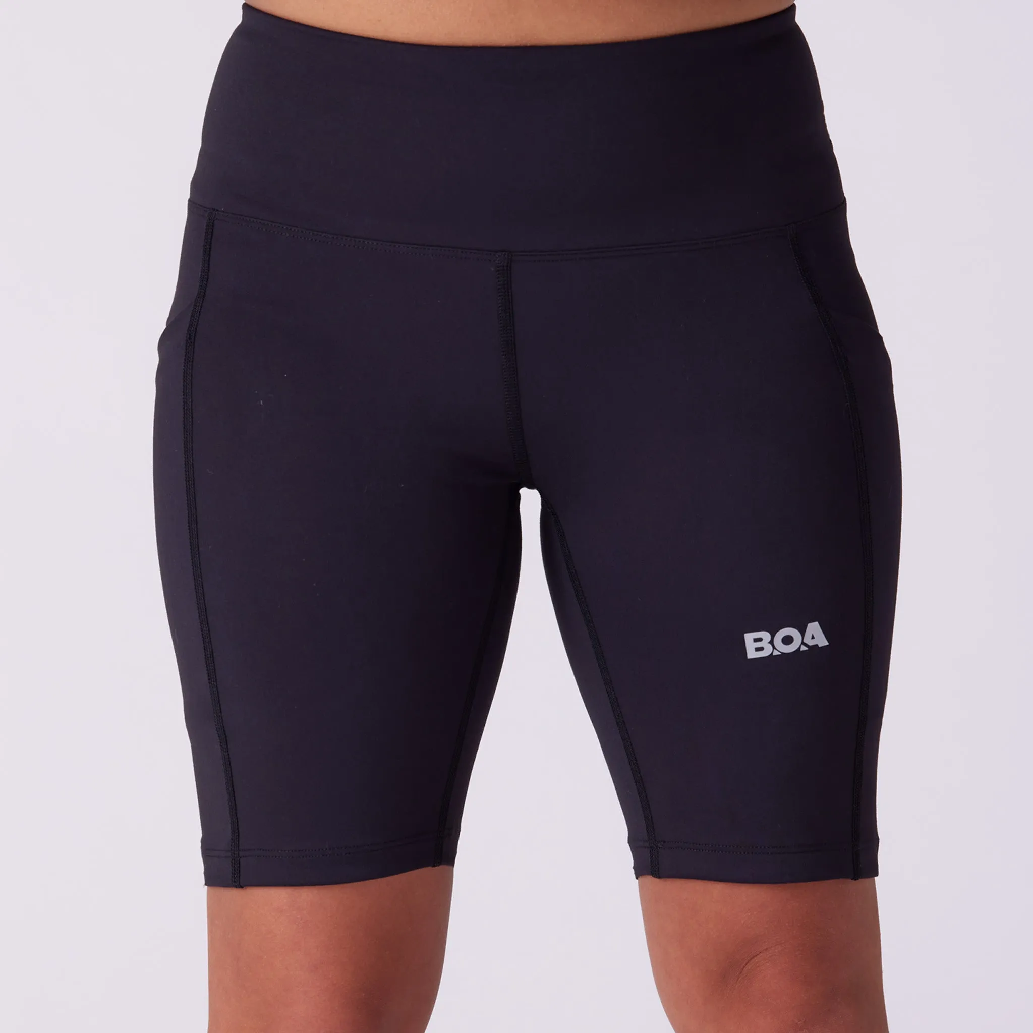 All Day Comfort Fit Women's Fly 8" High Rise Fit Short - Black