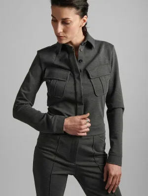 Core Flex Grey jumpsuit in milano jersey