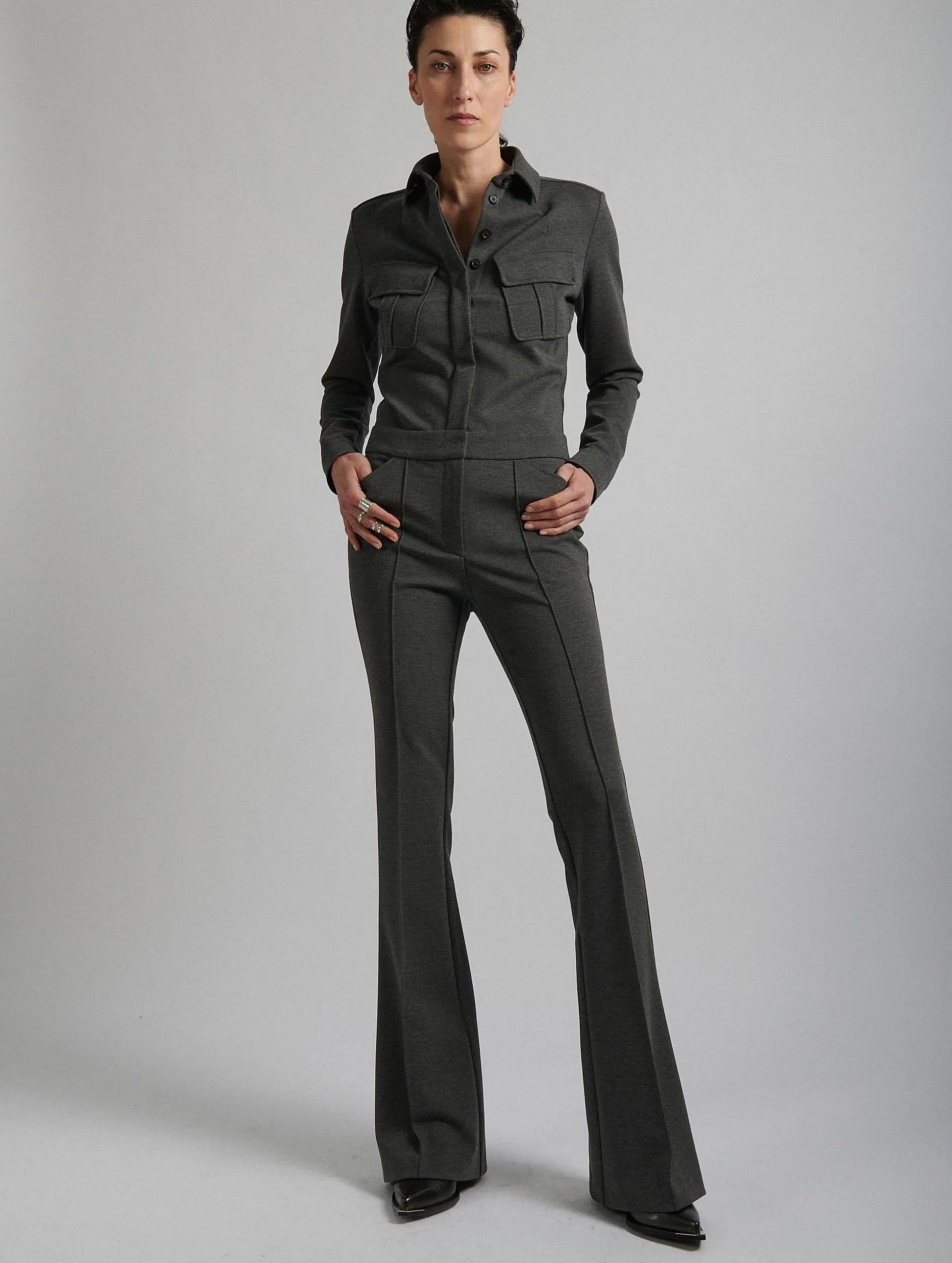 Grey jumpsuit in milano jersey Simple Comfort