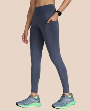 Reflective Logo Detail High Waisted Stretchable Leggings