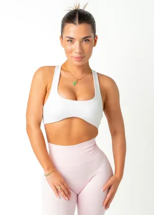 Size range seams MINIMAL RACER BRA - WHITE