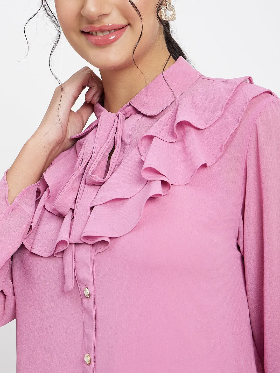 FrictionResistant Madame Solid Pink Top