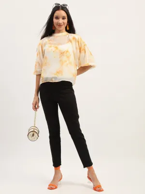 Madame Tie Dye Ivory Top Mountain Cool