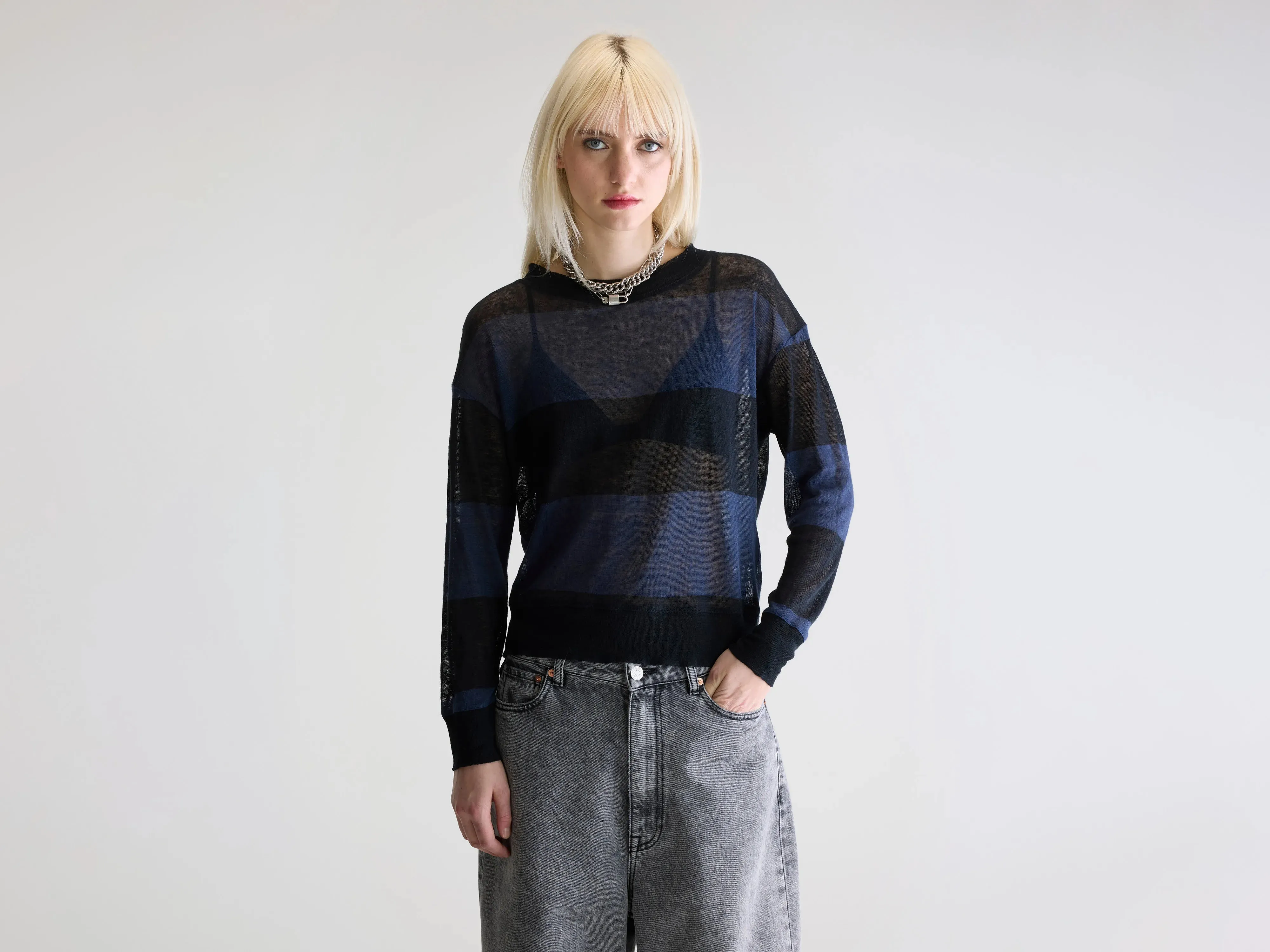Summer Wardrobe Outdoor Outfit Style Senia relaxed t-shirt (252 / W / STRIPE B)