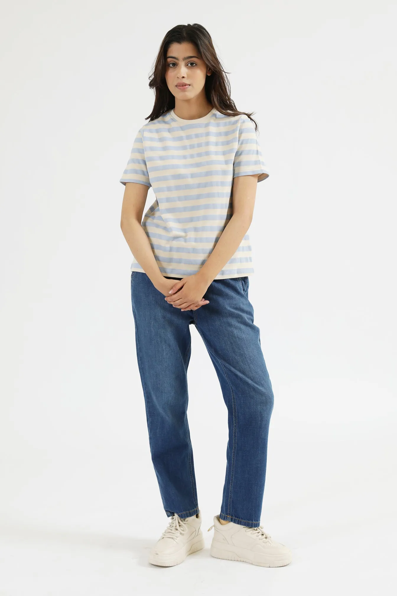 TEXTURED STRIPED TEE MultiDirectionalFlex Rain Proof