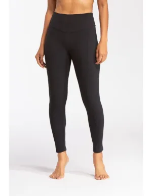 Wear It To Heart Herringbone Knit Legging - Black Power Move Flattering Fit