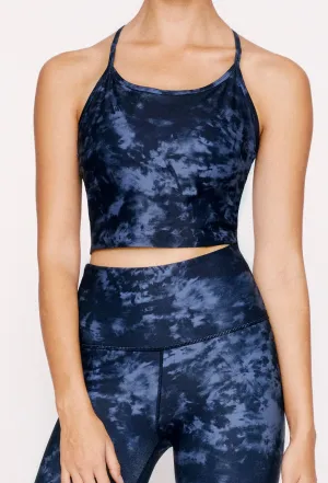 Commercial - grade Wear It To Heart Avery Crop Tank - Navy Tie Dye