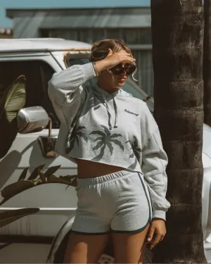 MeshVentilation Triple Palms Dolphin Shorts - Heather Grey