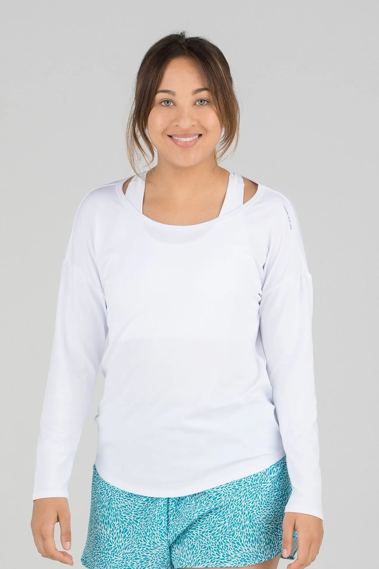 Women's Hypersoft L/S Running Shirt - White Thermal Insulation Layer