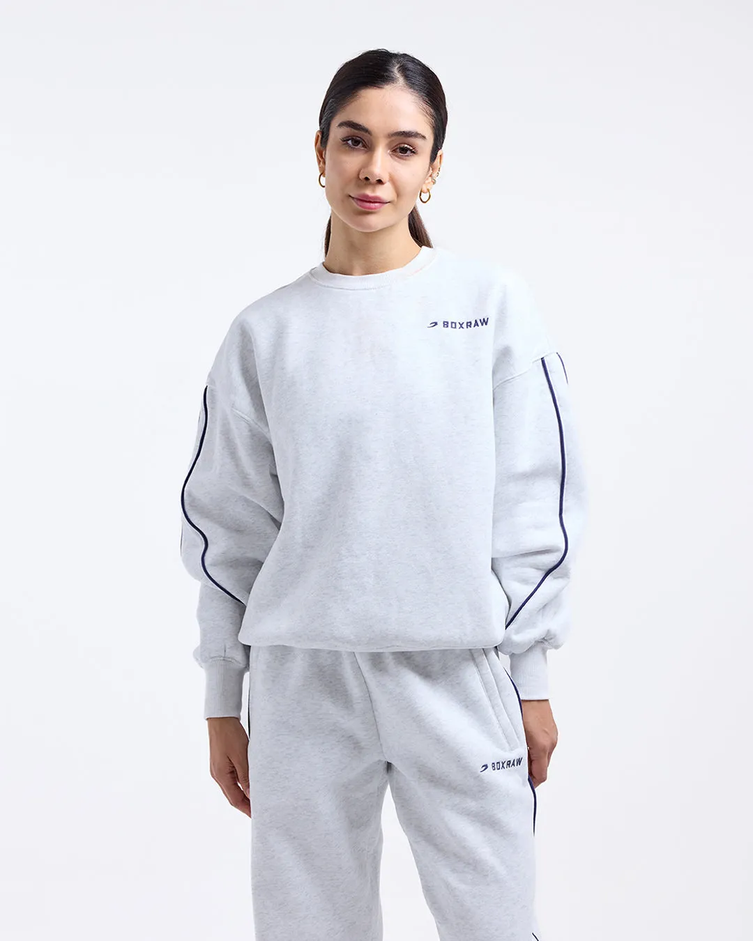 Weekend Wear AntiPilling Fabric JoAnn Sweatshirt - Grey Marl