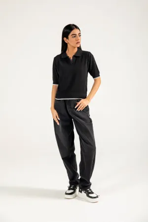 TEXTURED KNITTED POLO Muse Edge Pure Fit