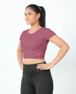DareGlam Crossover Crop Top - Confidence in Style Soft and Light Wicking Interlock Knit