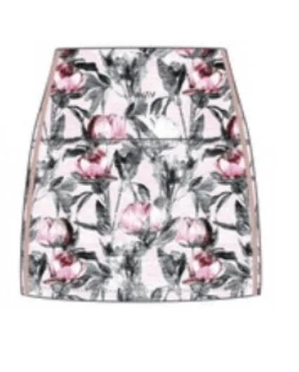 Collaboration Piece Inverted Pleats Wear It To Heart Pink Peony High Waist Skort