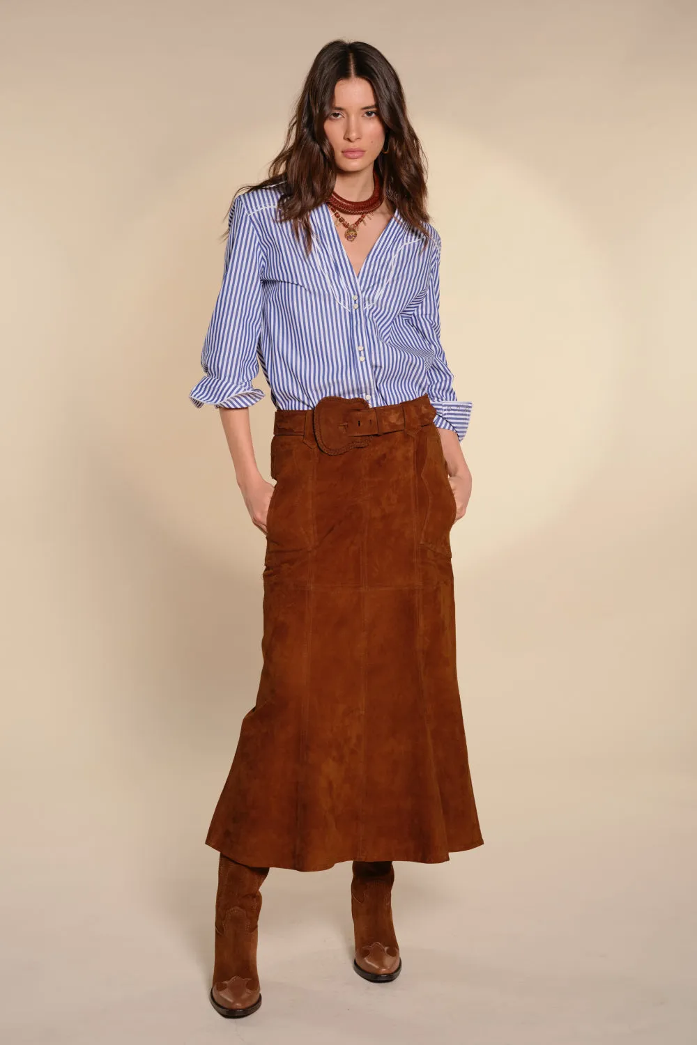 Outfit Ideas Layered Hem Sundown Skirt