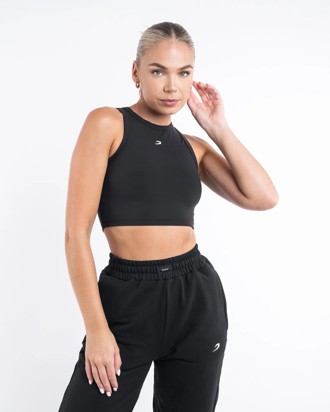 Essentials Racer Crop Top - Black Warm Jacket