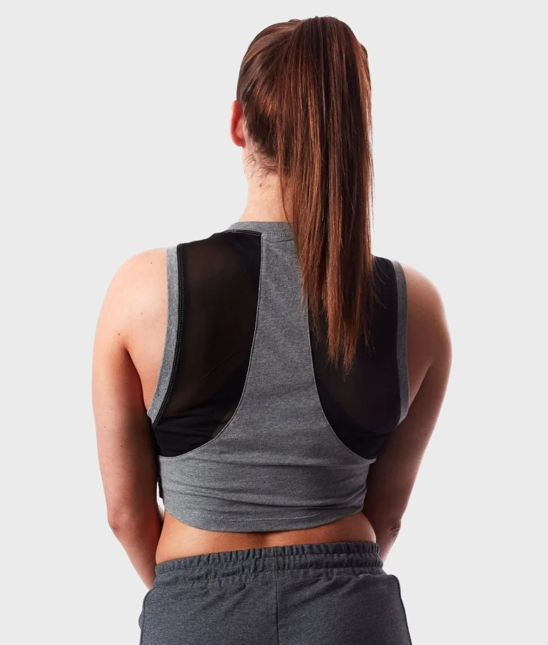AdjustableCuffs CROP Tank [Grey/Black]