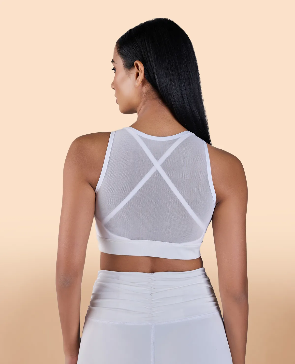 Recycled High Impact and Full Coverage Mesh Sports Bra