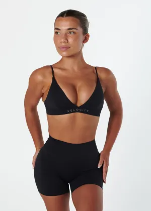 Secure Fabric SERENE TRIANGLE BRA - BLACK
