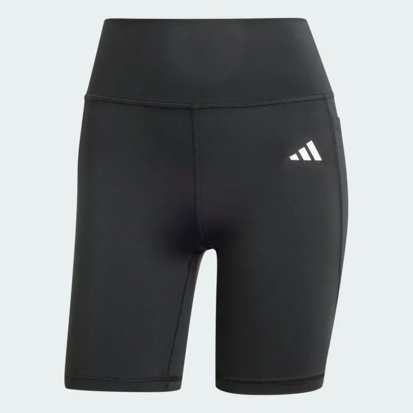Adidas Women's Optime Essentials Pocket 7' Black Short Leggings low waisted Semi Formal