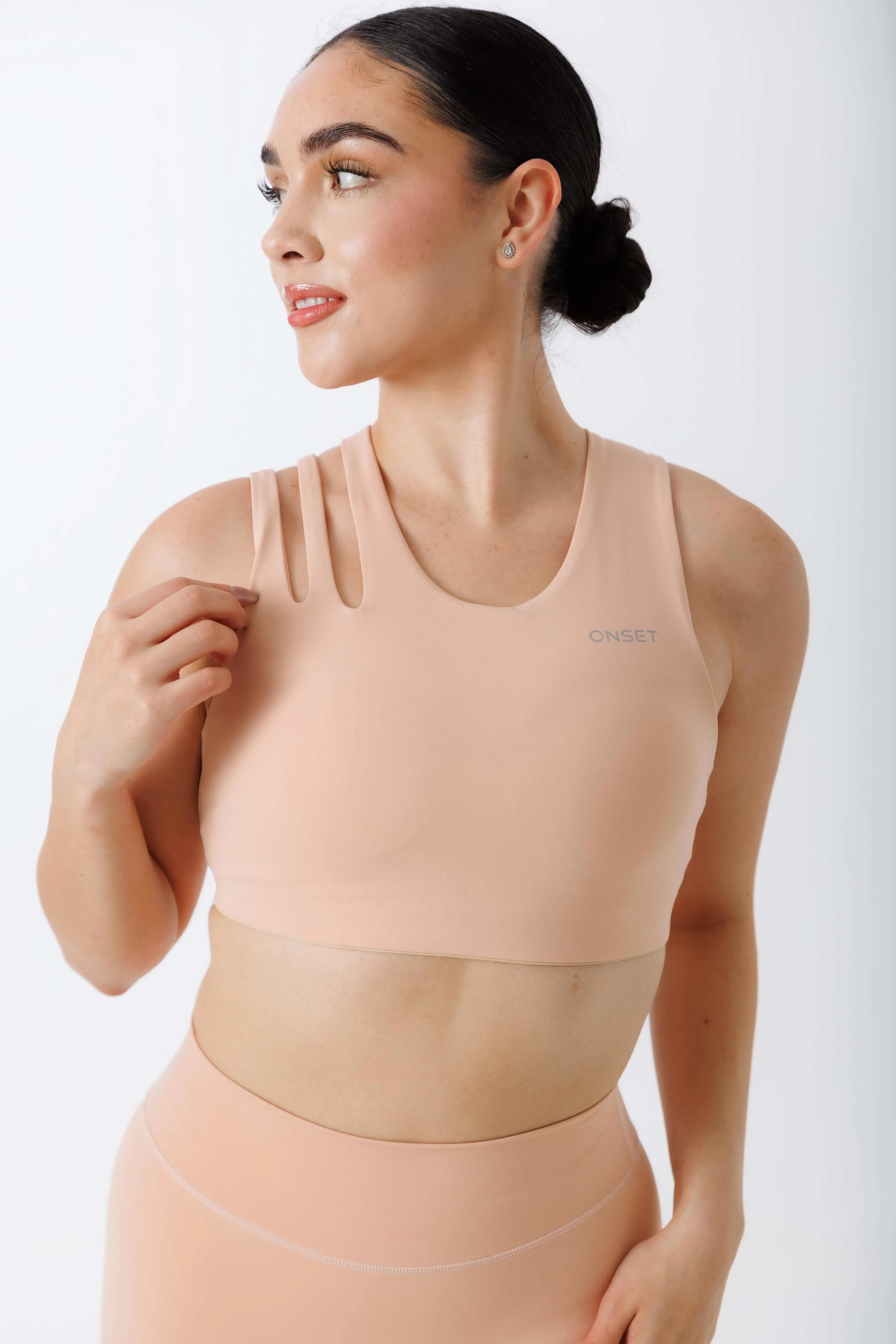 Signature 3 Strap Sports Bra Anti-bacterial seams Plain fitness clothing