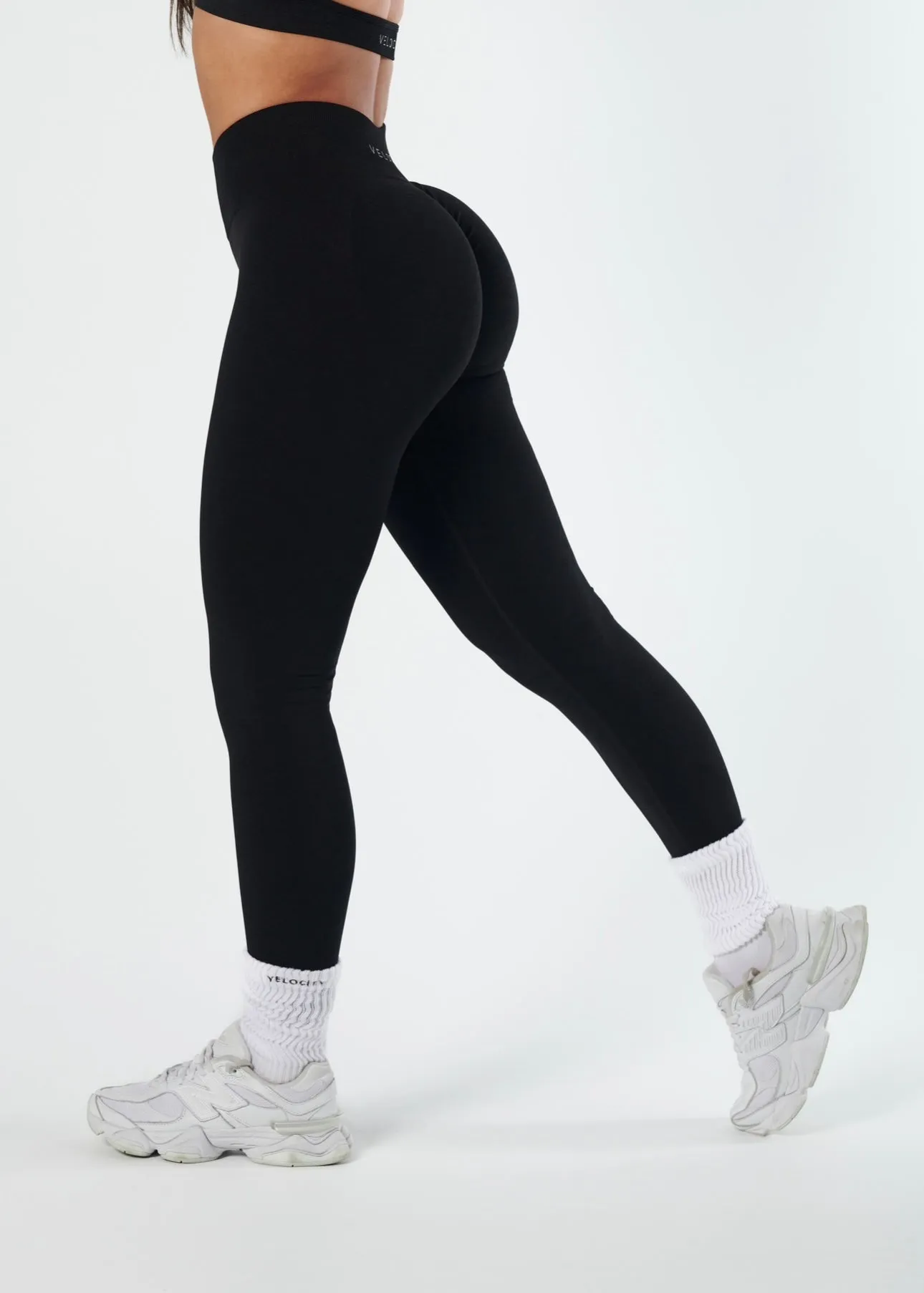 LUXE SCRUNCH LEGGINGS - BLACK Body Shaping Postpartum Fit
