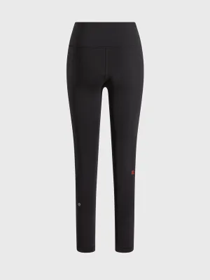 LULULEMON BLK WUNDER TRAIN HR 25 TIGHT Breathable Active Wear core strength