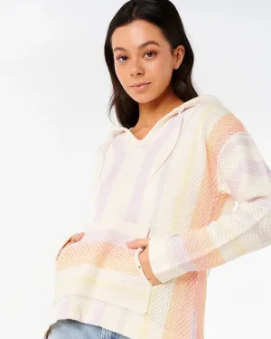 Neon Isles Knit Poncho - Purple Trendy Top product quilted lining comfort