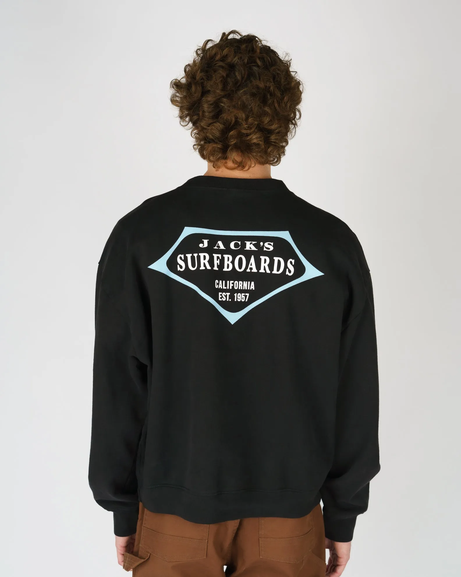 Retro Lam Heavyweight Crewneck - Black Essential Bold