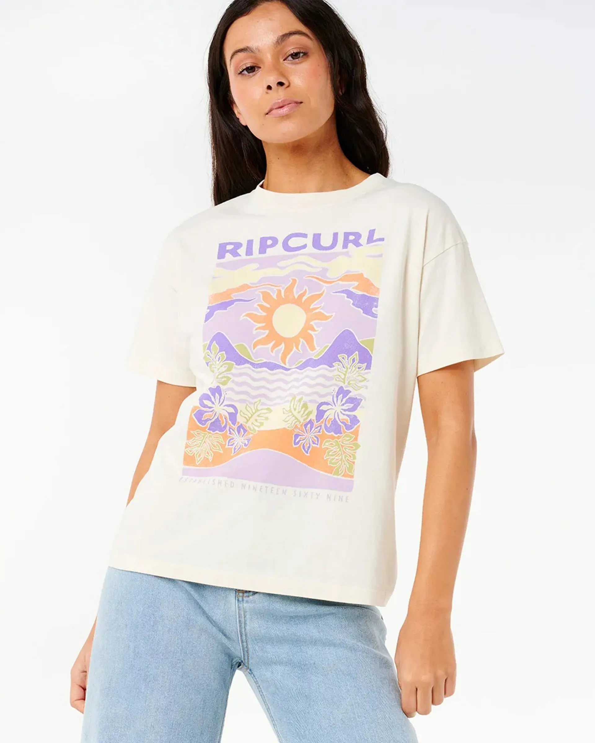 Everyday Comfort Style Dune Dancer Relaxed S/S T-Shirt - Bone