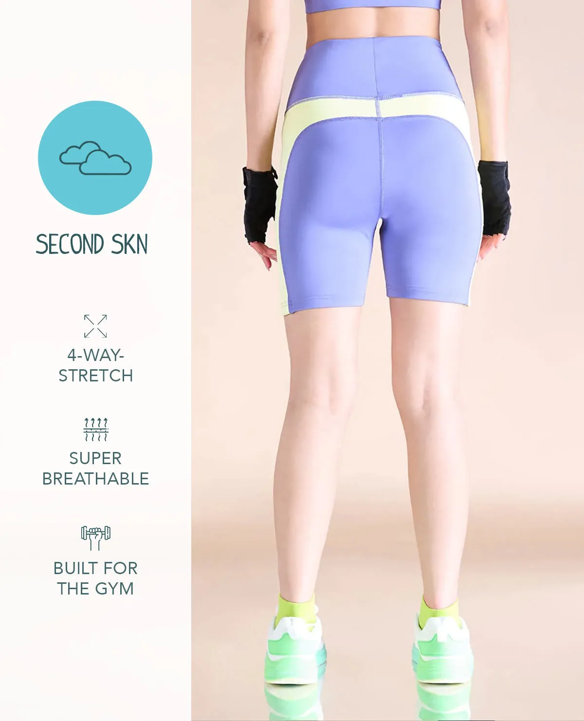 Women Sports Gym Shorts with Pockets Sustainable Manufacturing