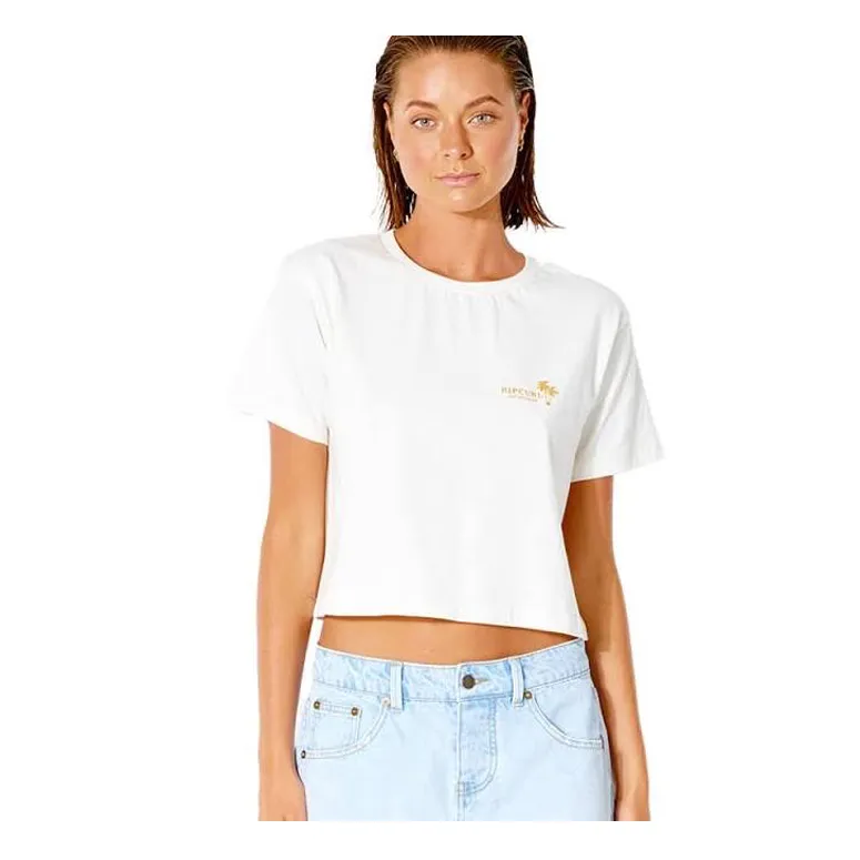 Island Crop S/S Tee High Density Cotton