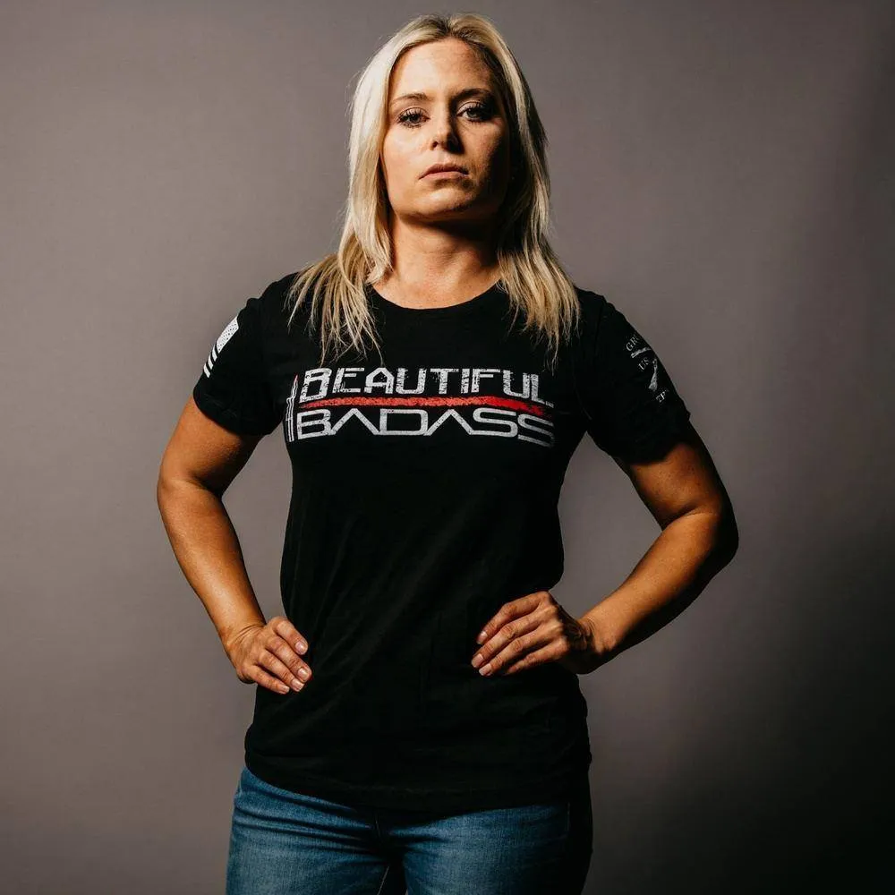 Women's Beautiful Badass T-Shirt - Black Perfect Fit Wear