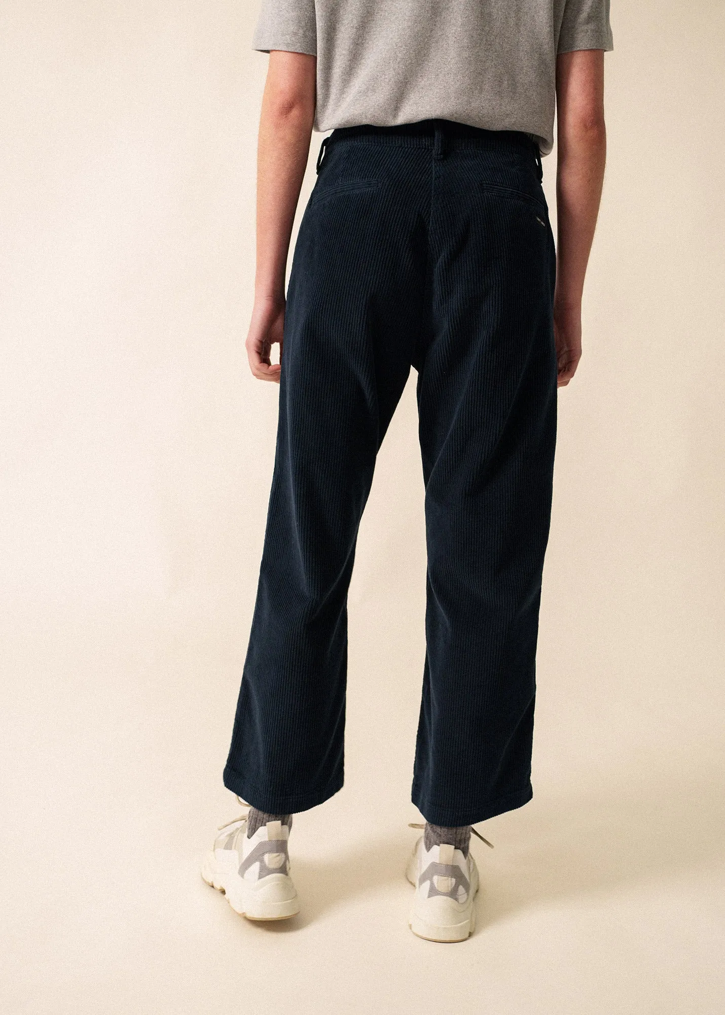Tess Velvet Trousers - straight cut (AMIRAL) LowMaintenanceFabric Elegant Coat