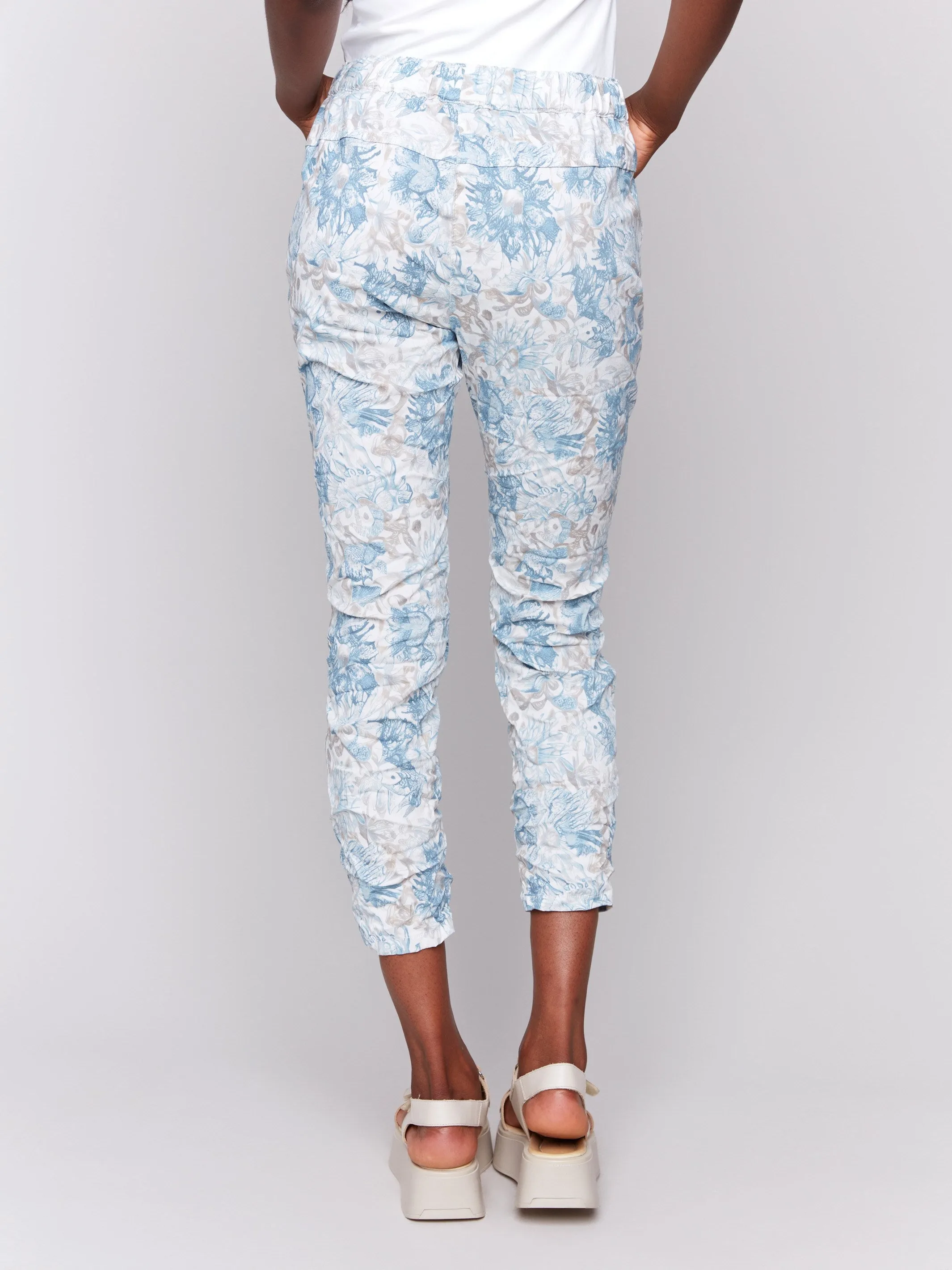 Printed Crinkle Jogger Pants - Coastal ReinforcedKnees Reflective details