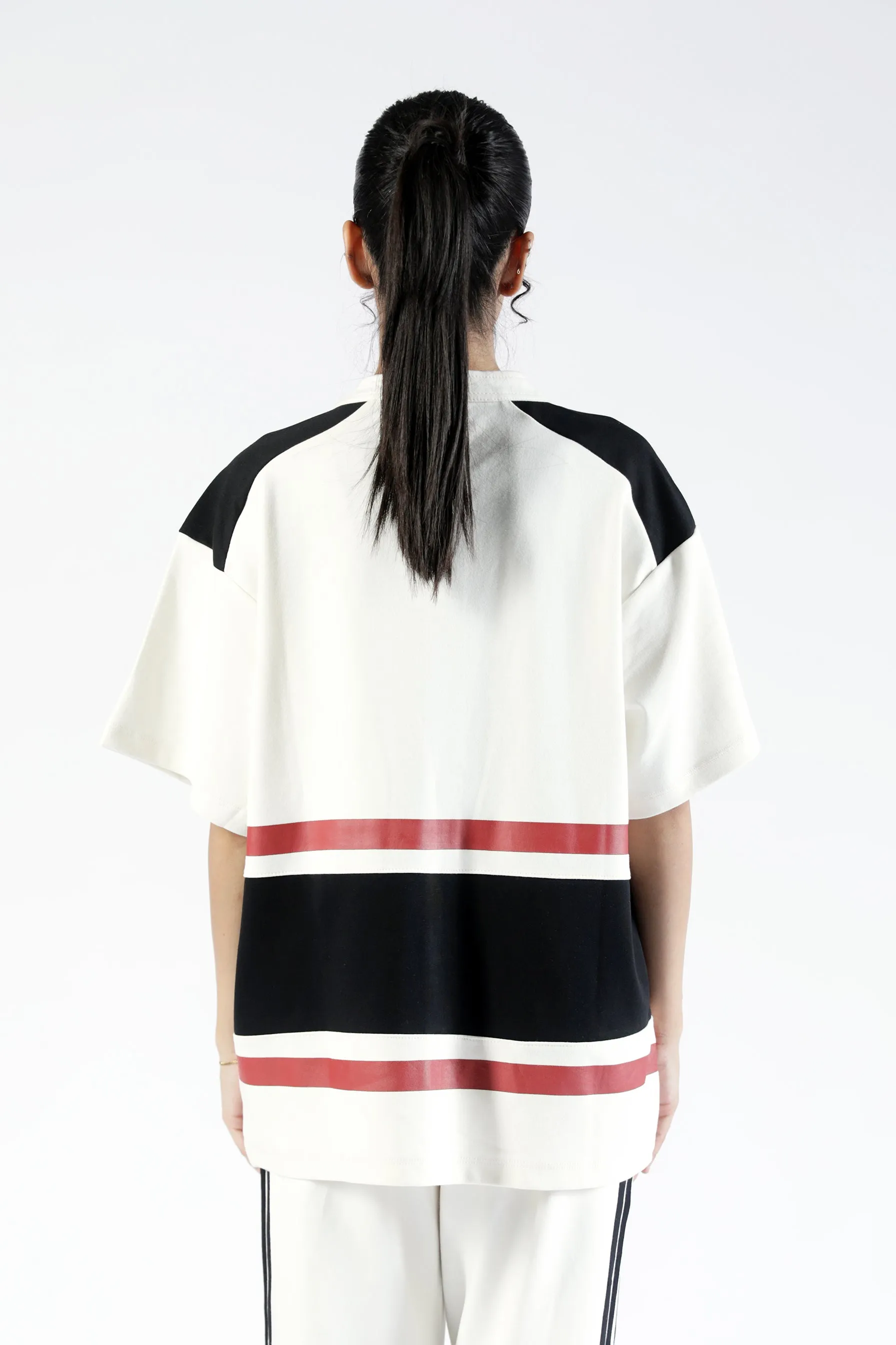 VARSITY OVERSIZE TEE SnagResistant Weave Focus Mood