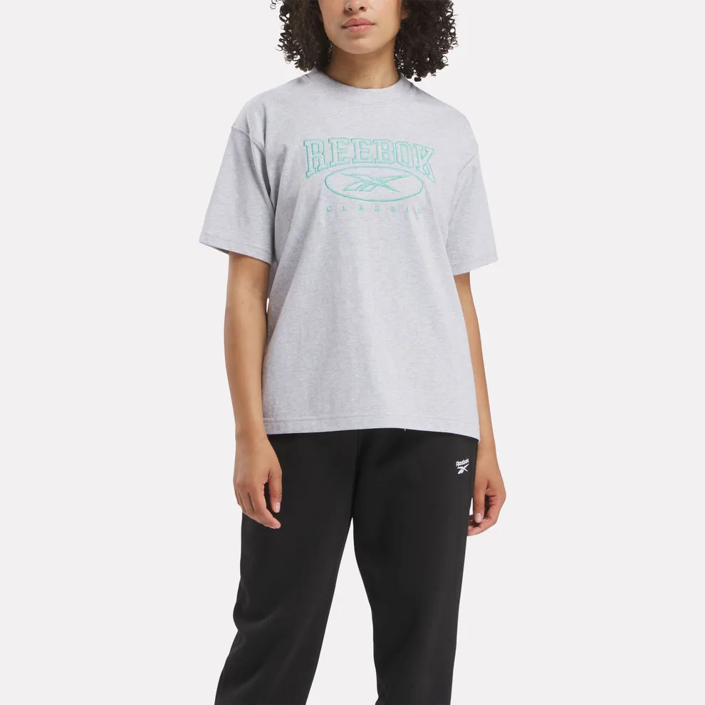 Reebok Women's Archive Evolution Grey Tee Hygroscopic Fiber