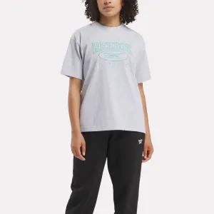 Reebok Women's Archive Evolution Grey Tee Hygroscopic Fiber