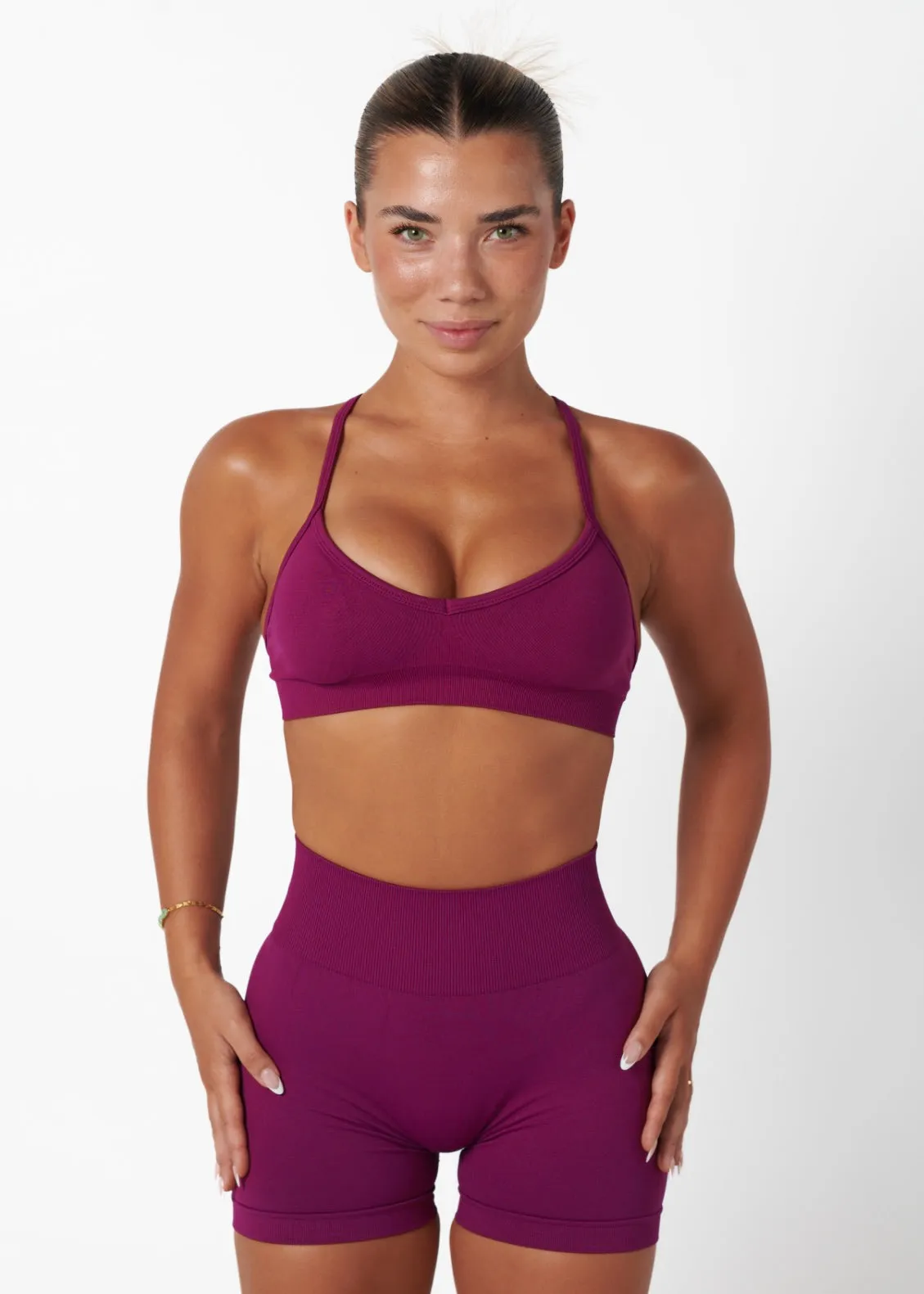 Injury prevention SIGNATURE BRA - BERRY