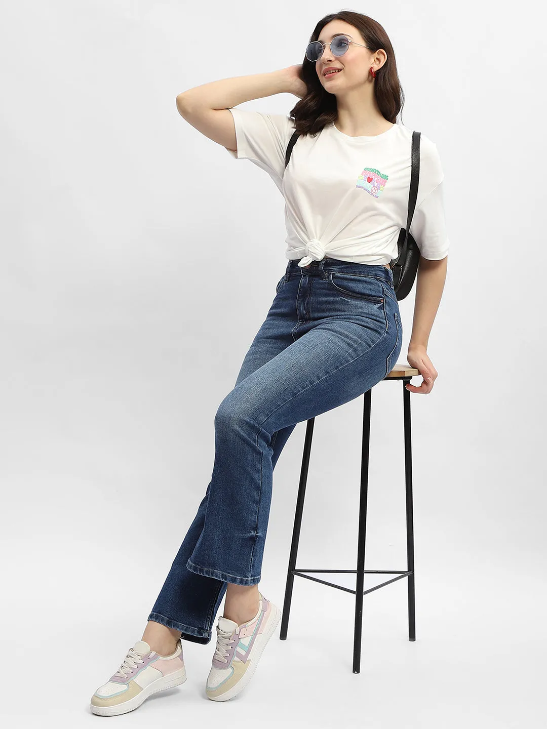 Holiday Style Modern Twist Madame Typography White Cotton T-Shirt