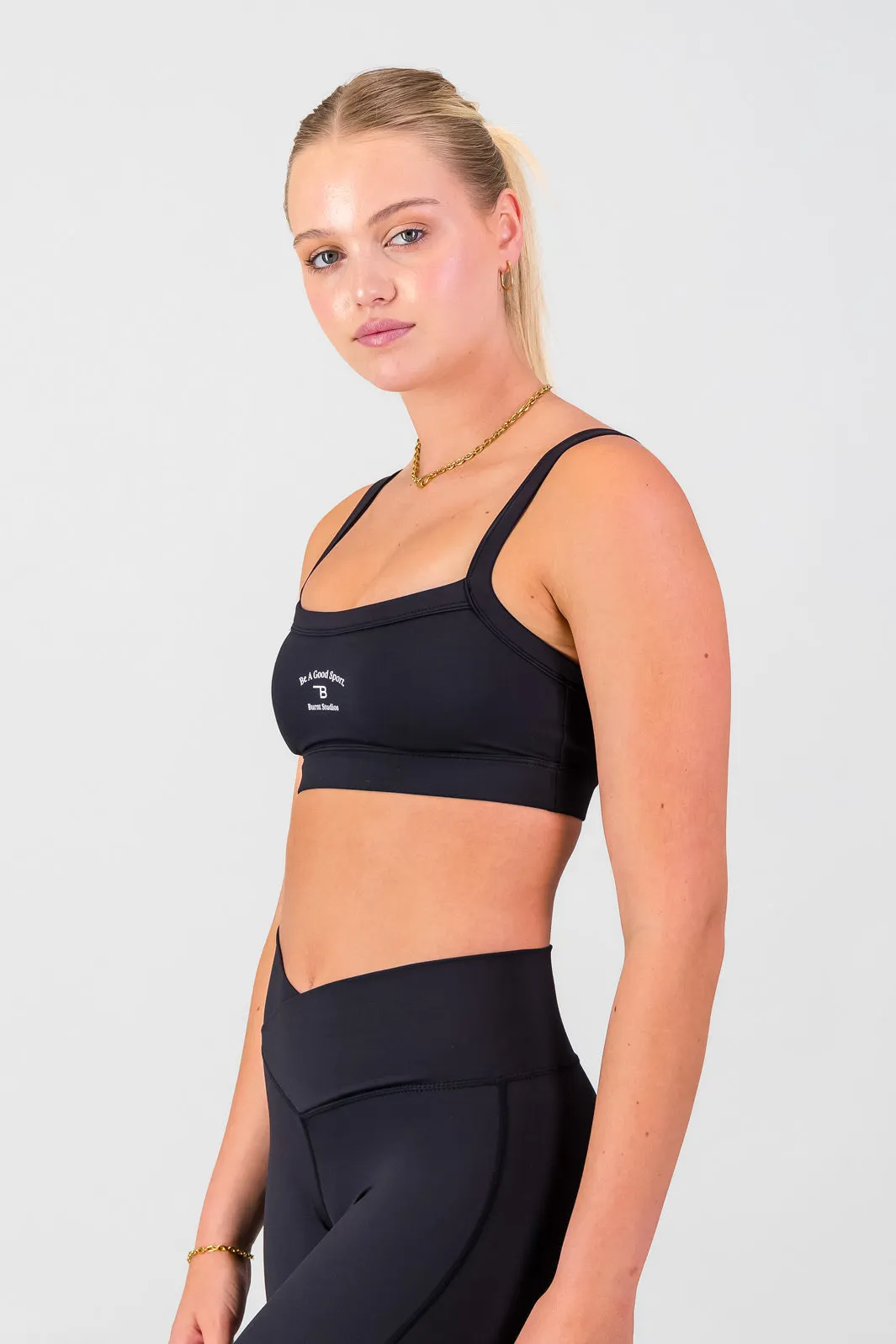 colorful Core Sports Bra - Black
