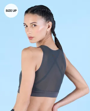 fitness enthusiasts High Impact & Full Coverage Mesh Sports Bra