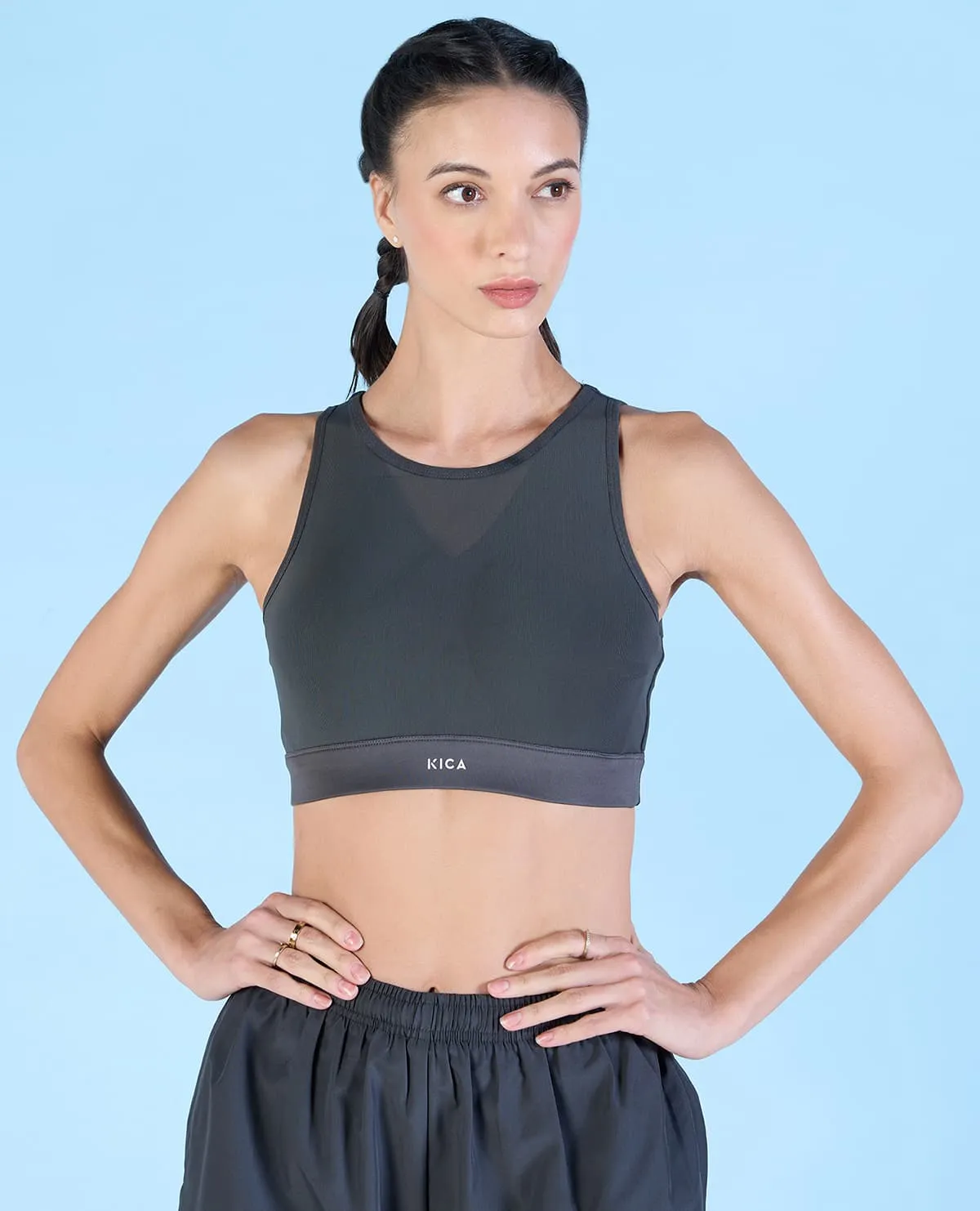 Petite size seams Printed workout gear High Impact & Full Coverage Mesh Sports Bra