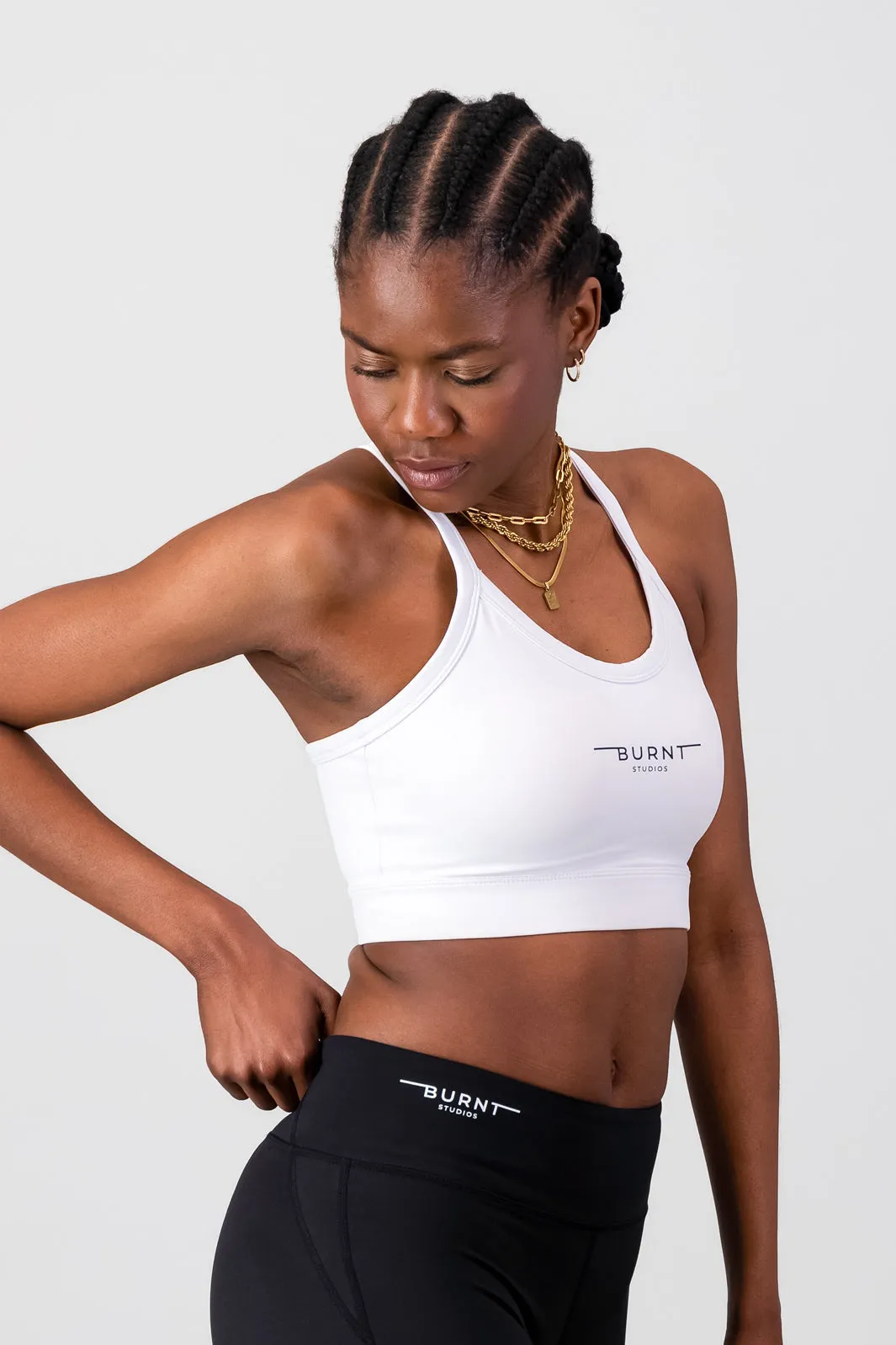 Essential Strong Bra - White Body-Shaping Fit