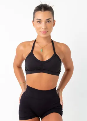 STAPLE BRA - BLACK Durable Closure Shape Retention