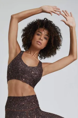 Wear It To Heart Irene Bra - Mocha Super Disco Foil convenience Secure Closure