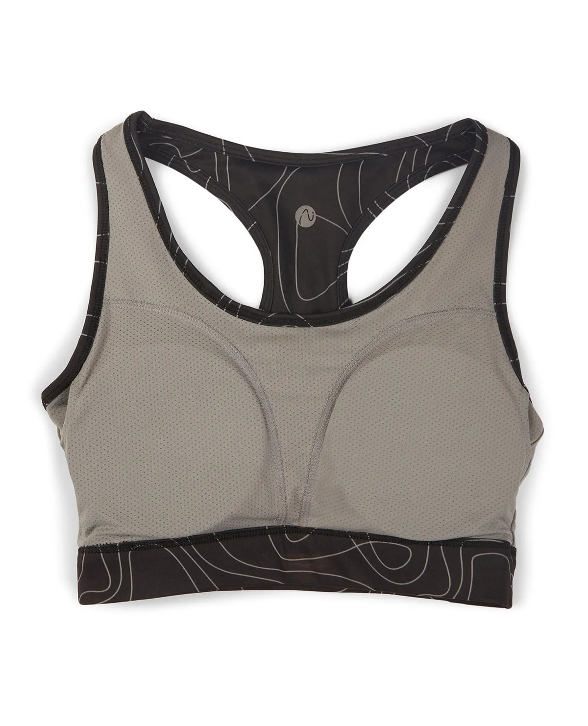 Breathable fabric adults Nykd All Day On-Trend Sports Bra With Keyhole Back - NYK082 - Doodle Black Print
