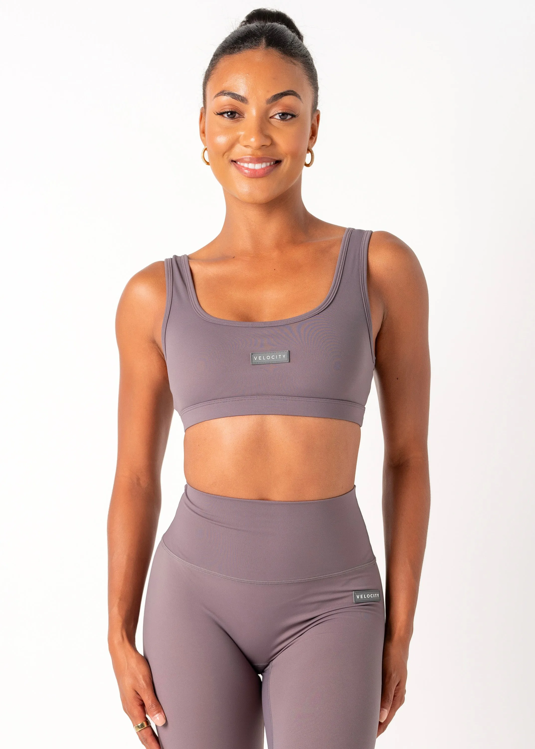 SS BASIC CROP - GRAPHITE Medium seams Compression Fit