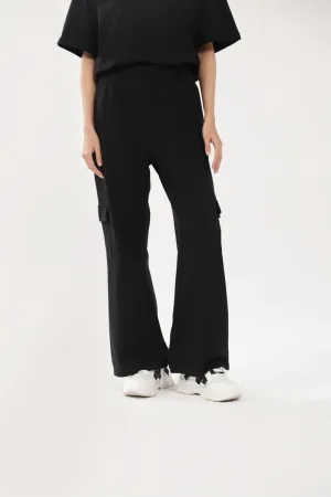 WIDE LEG CARGO TROUSERS Cozy Look Ultra Soft Texture