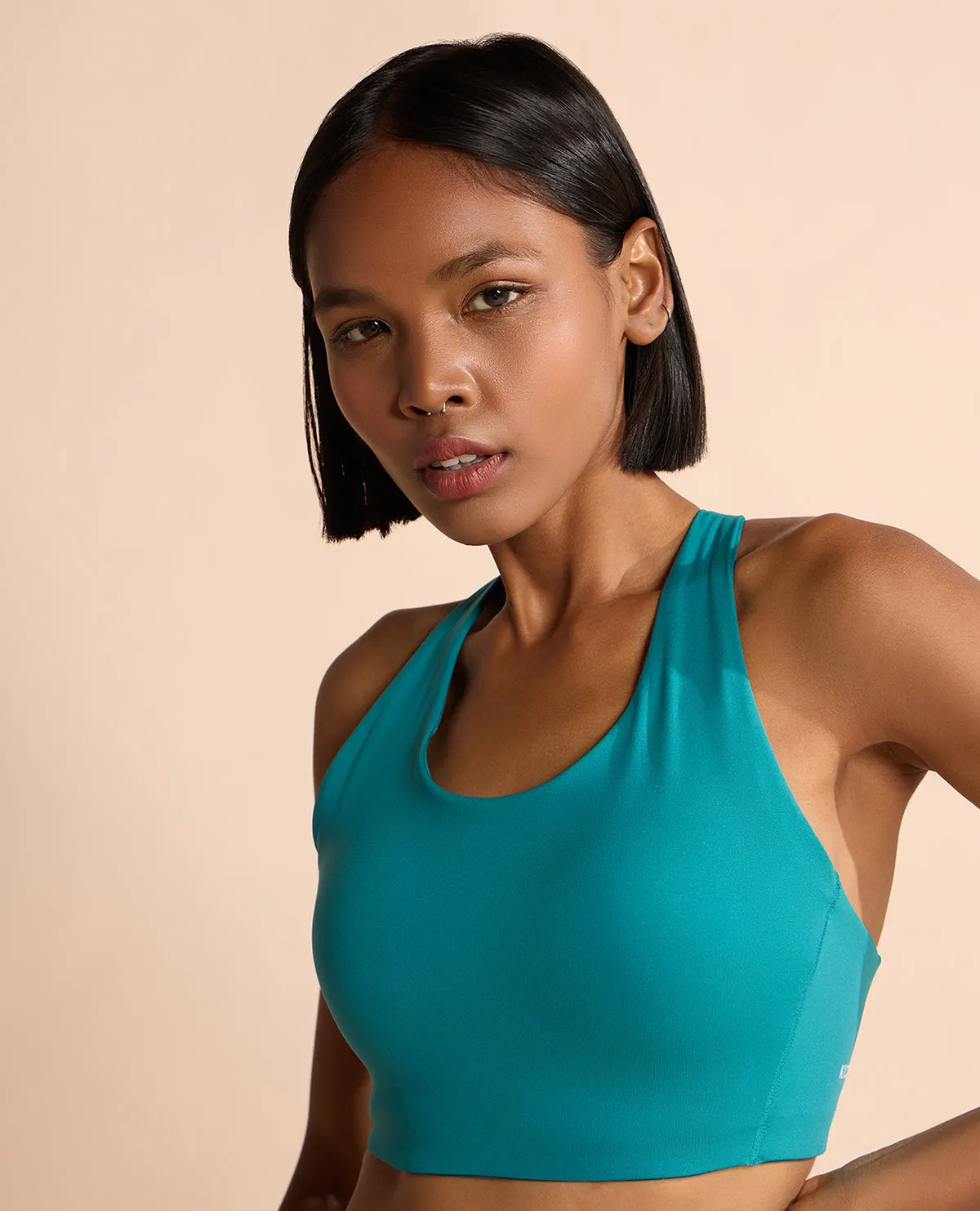 Lightweight Closure Lightweight Luxe Limitless High-Impact Full Coverage Sports Bra Green